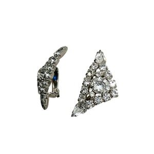 Elegant Silver Crystal Earrings